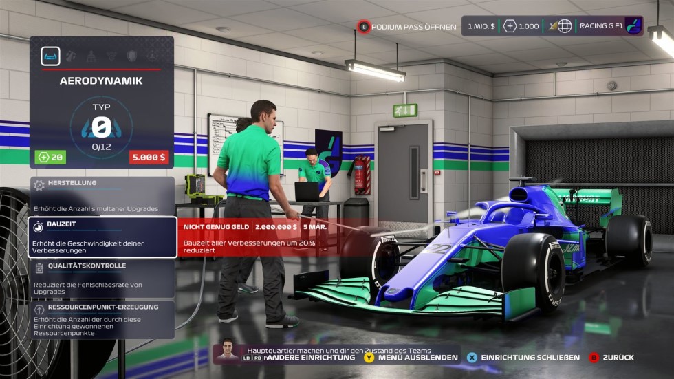 In der Box von Formel 1