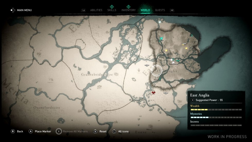 England-Karte Assassin´s Creed: Valhalla